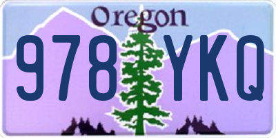 OR license plate 978YKQ