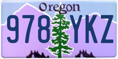 OR license plate 978YKZ