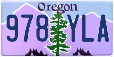 OR license plate 978YLA