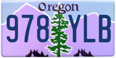 OR license plate 978YLB