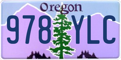 OR license plate 978YLC