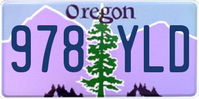 OR license plate 978YLD