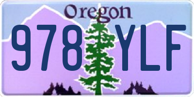 OR license plate 978YLF
