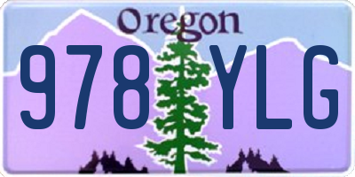 OR license plate 978YLG