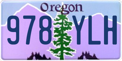 OR license plate 978YLH