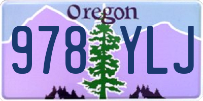OR license plate 978YLJ