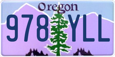 OR license plate 978YLL