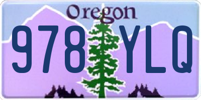OR license plate 978YLQ
