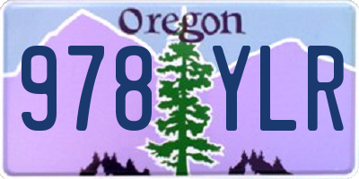 OR license plate 978YLR