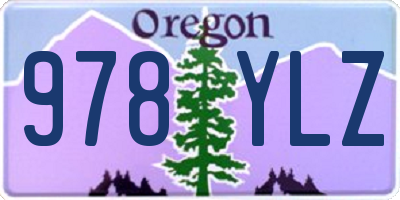 OR license plate 978YLZ