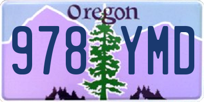 OR license plate 978YMD