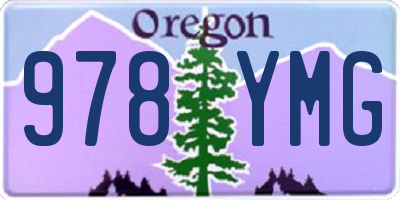 OR license plate 978YMG