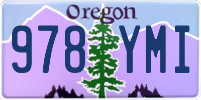 OR license plate 978YMI