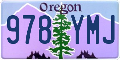OR license plate 978YMJ