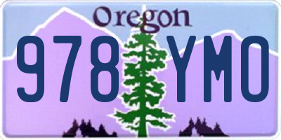 OR license plate 978YMO