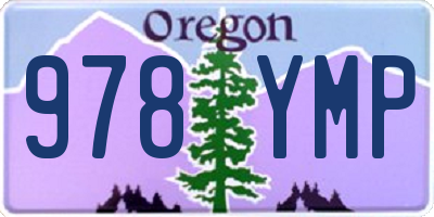 OR license plate 978YMP