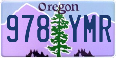OR license plate 978YMR