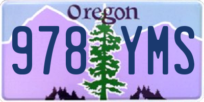 OR license plate 978YMS