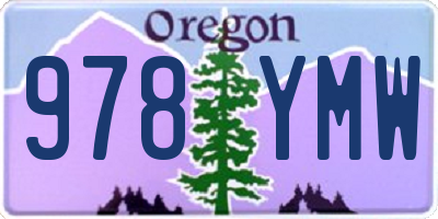OR license plate 978YMW