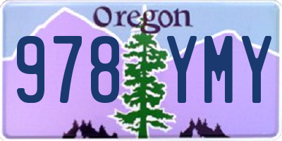 OR license plate 978YMY