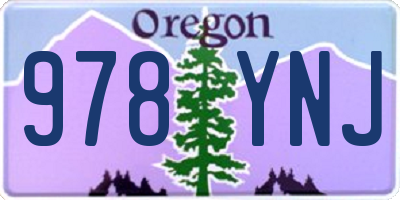 OR license plate 978YNJ