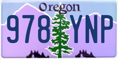 OR license plate 978YNP
