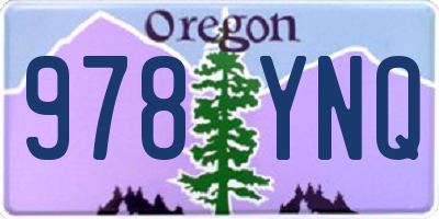 OR license plate 978YNQ