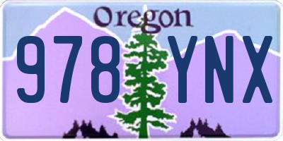 OR license plate 978YNX