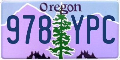 OR license plate 978YPC
