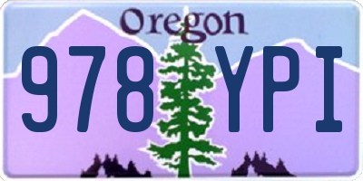 OR license plate 978YPI