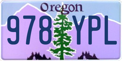 OR license plate 978YPL