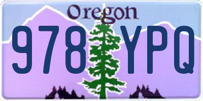 OR license plate 978YPQ