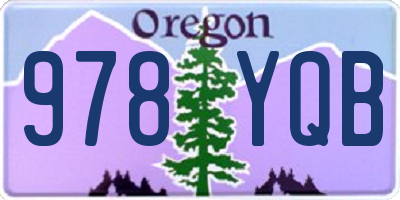 OR license plate 978YQB