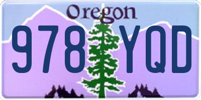 OR license plate 978YQD