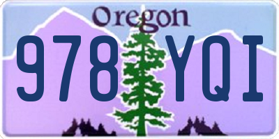 OR license plate 978YQI