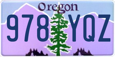OR license plate 978YQZ