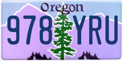 OR license plate 978YRU