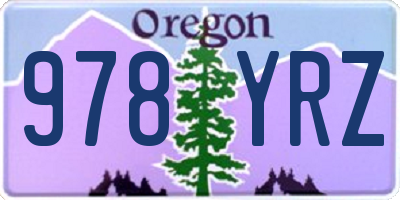 OR license plate 978YRZ