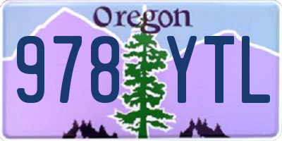 OR license plate 978YTL