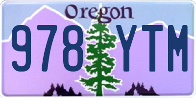OR license plate 978YTM