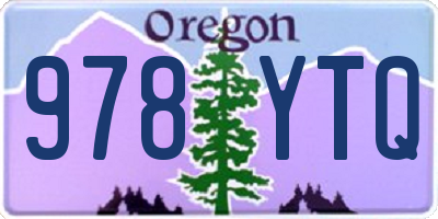 OR license plate 978YTQ