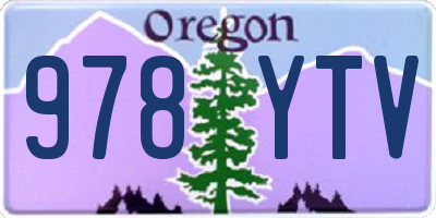 OR license plate 978YTV