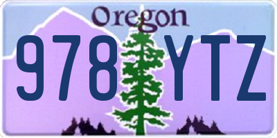 OR license plate 978YTZ