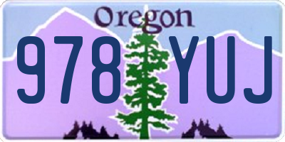 OR license plate 978YUJ