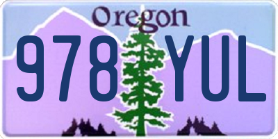 OR license plate 978YUL