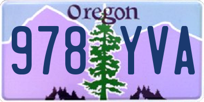 OR license plate 978YVA