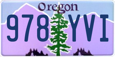OR license plate 978YVI