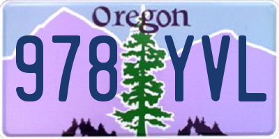 OR license plate 978YVL
