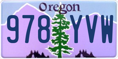 OR license plate 978YVW