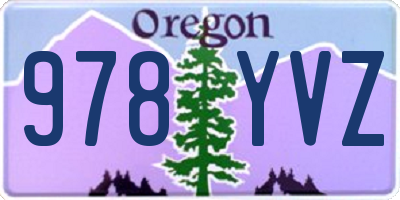 OR license plate 978YVZ